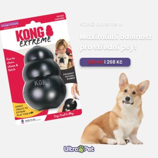 Hledáte hračku, která vydrží i ty nejsilnější čelisti? KONG Extreme M je vyroben z extra odolné přírodní černé gumy,...